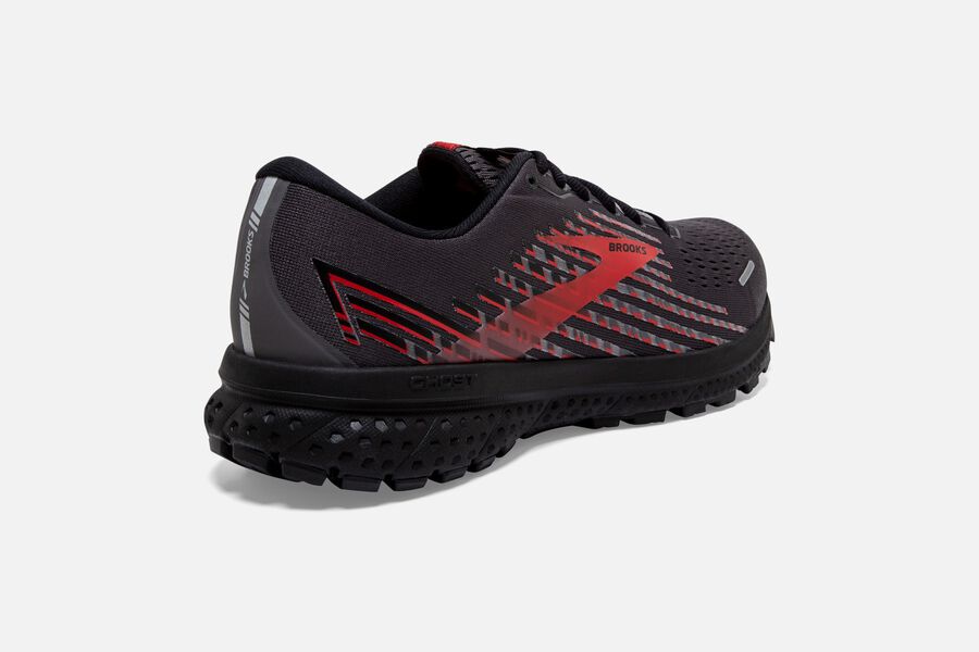 Ghost 13 GTX Road Brooks Running Shoes NZ Mens - Black/Red - OITFEX-167